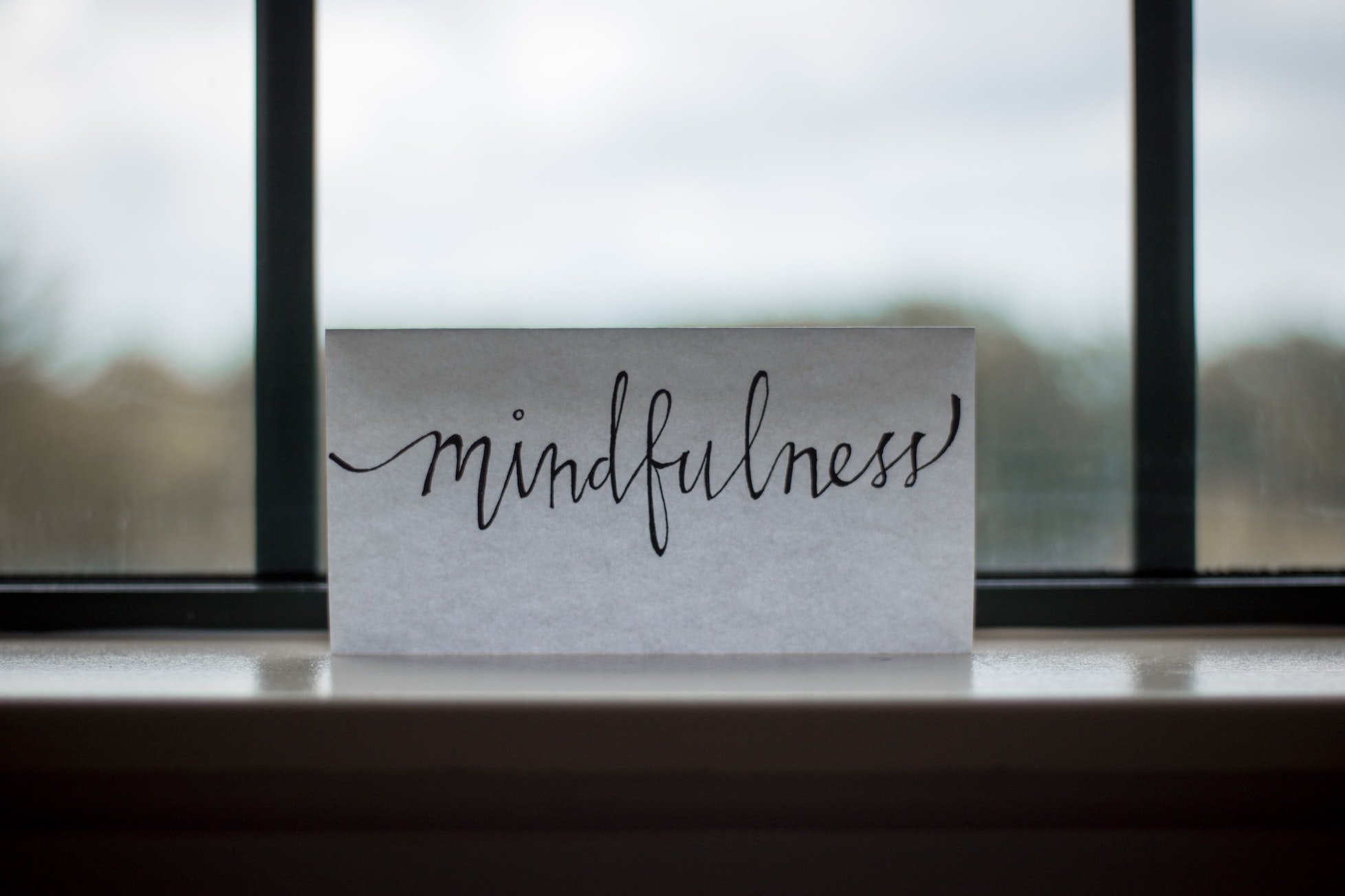 Mindfulness Written on Paper
